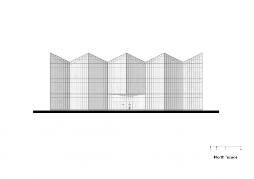 Plan of Vertical Farm Beijing by Van Bergen Kolpa Architecten
