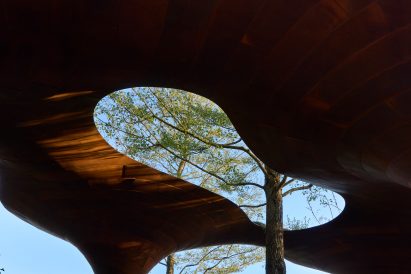 Openings in roof of WaterAid pavilion