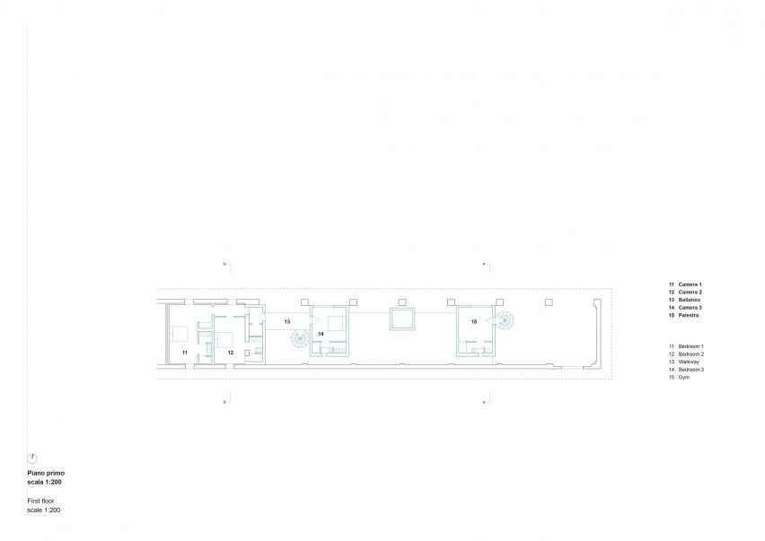 First floor plan of We Rural guesthouse by Archisbang