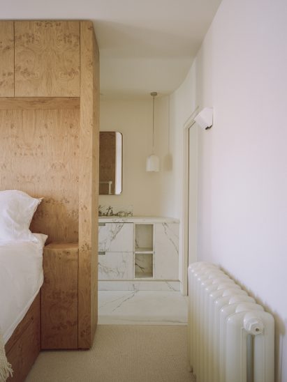 Upstairs area of modernised London house by Will Gamble Architects
