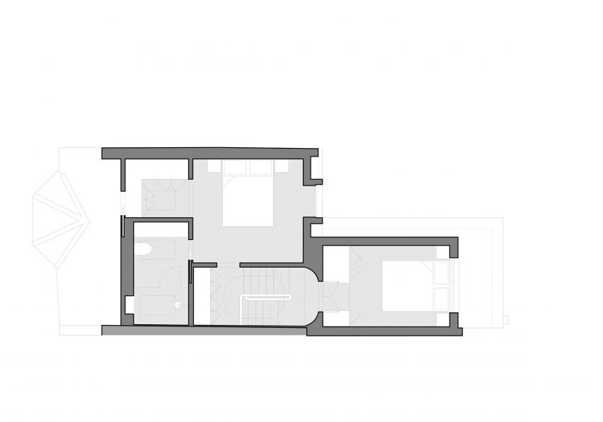 Plan of modernised London house by Will Gamble Architects