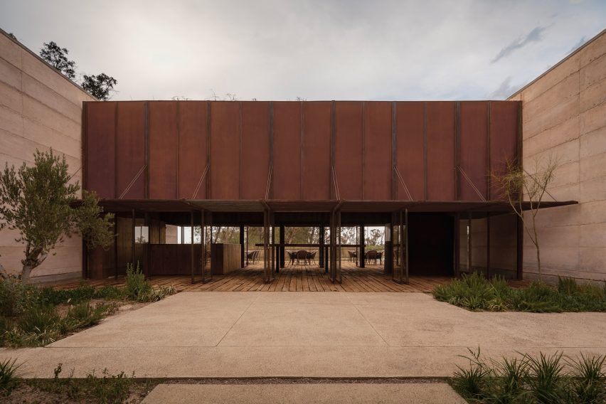 Corten steel facade