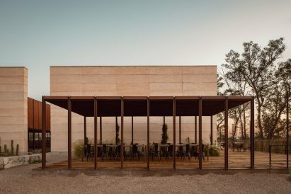 Stone walls with pavilions