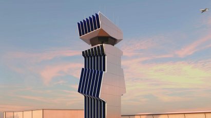 Air traffic control tower in Indiana