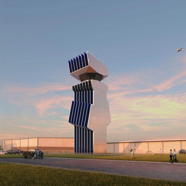Air traffic control tower in Indiana