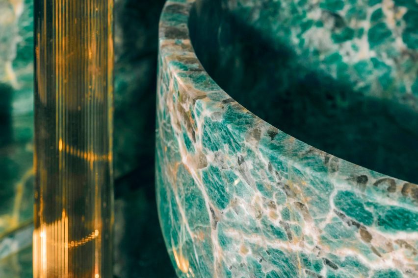 Amazonite stone by Antolini
