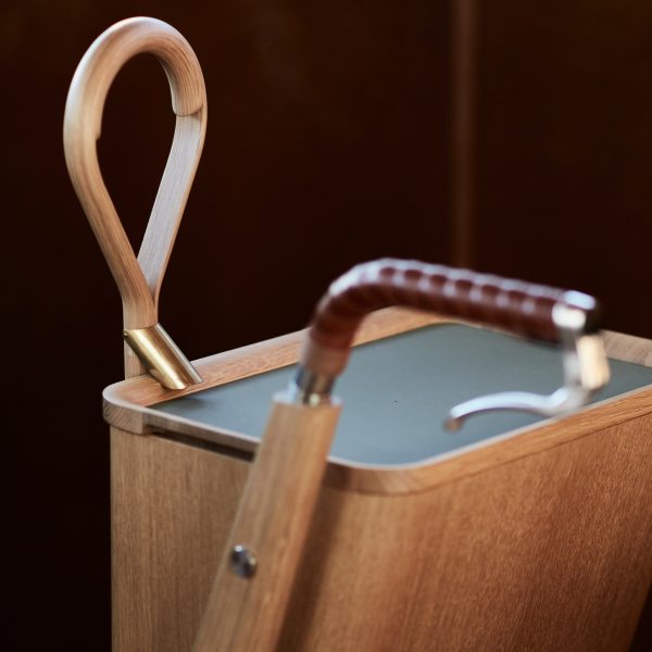 Wooden walking stick from The Furniture We Need exhibition at 3 Days of Design