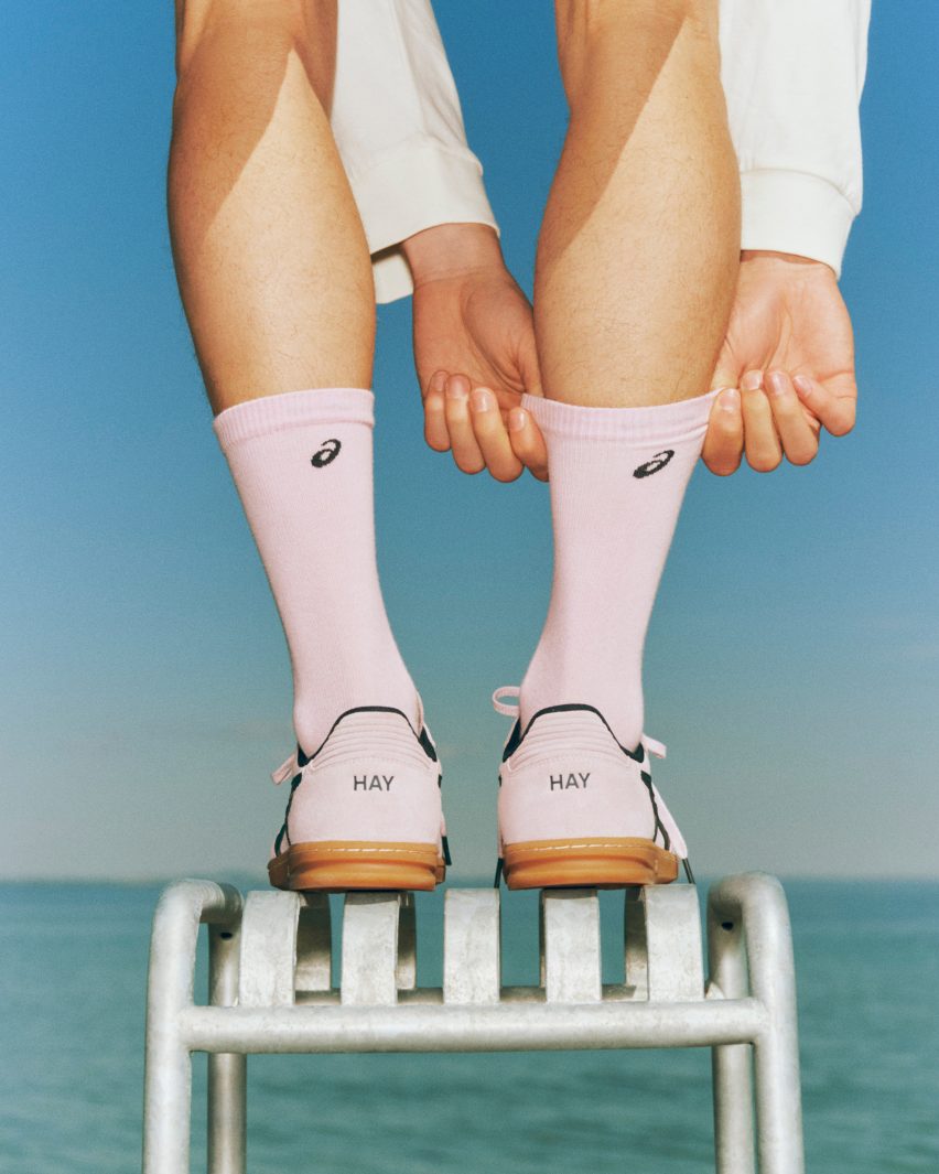Pink Hay trainers with matching socks