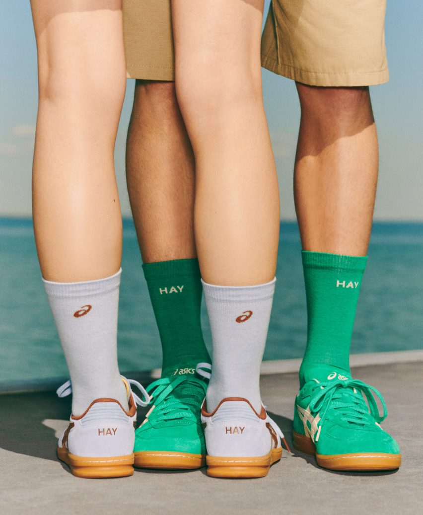 Blue and green trainers by Hay
