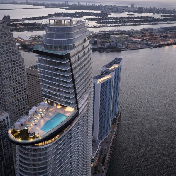 Aston Martin skyscraper with pool Miami