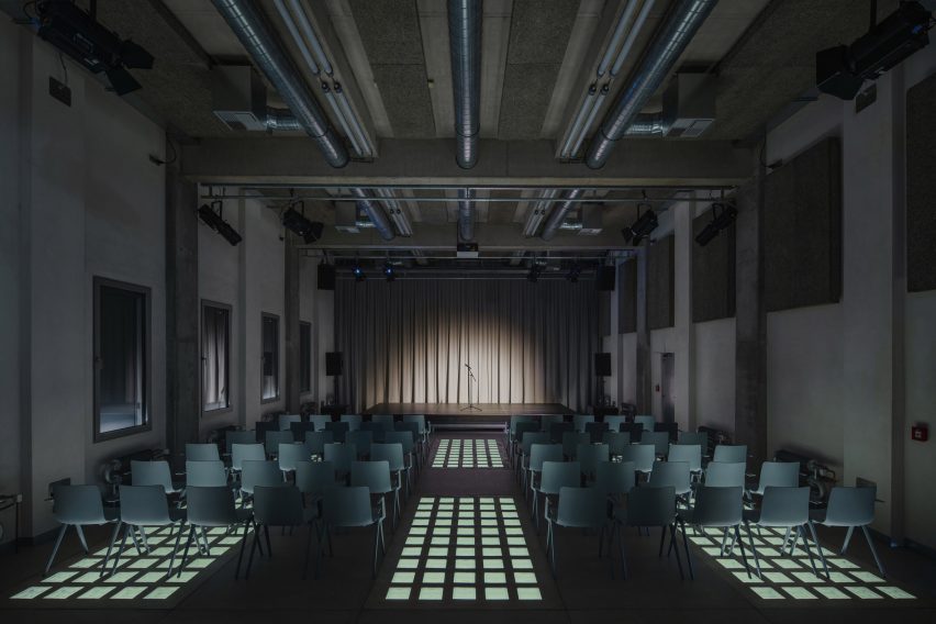 Interior performance space at Automatic Mills by Prokš Přikryl Architekti