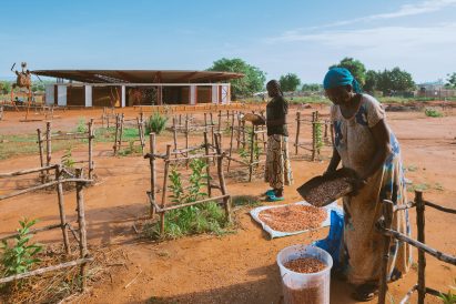 Landscape surrounding Ugandan community space