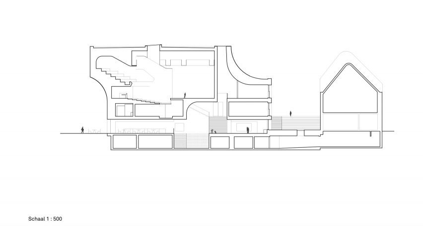 Section of Brighton College performing arts centre by Krft