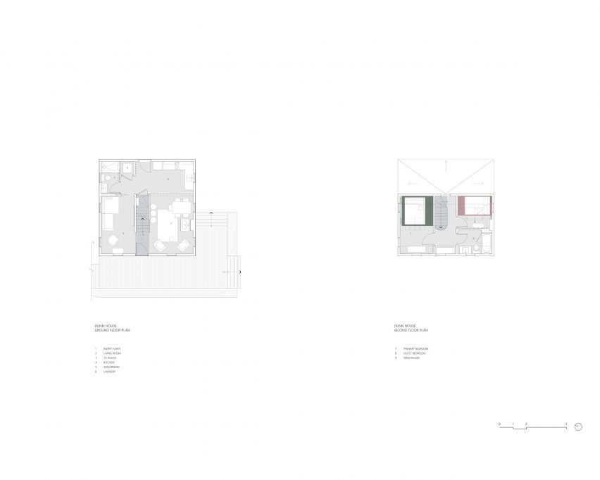 Dunn House plans at Burdens Point Residence by Reflect Architecture