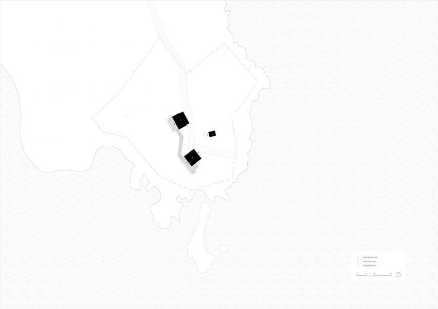Site plan for Burdens Point Residence by Reflect Architecture