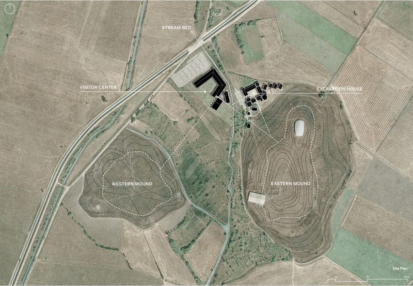 Site plan of Çatalhöyük Visitor Center by Teğet