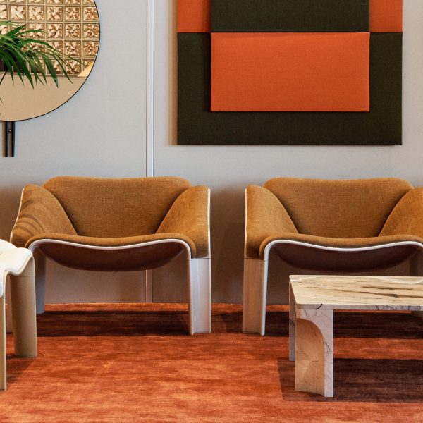 F300 Lounge Chair by Pierre Paulin via Gubi
