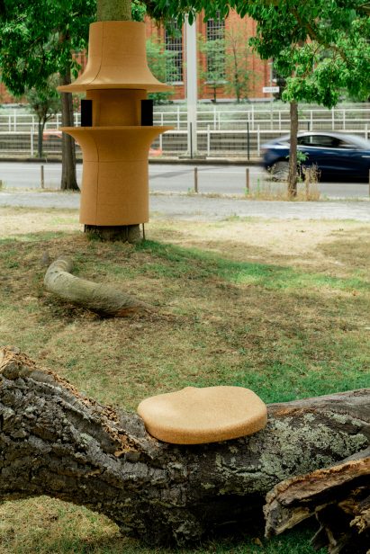Cork seat in Lisbon
