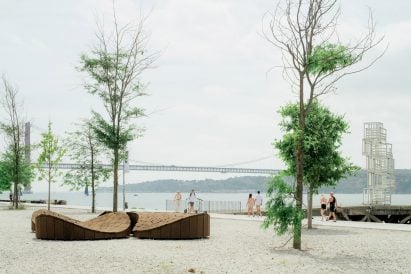 View of cork seat in Lisbon