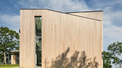 Cedar clad David center