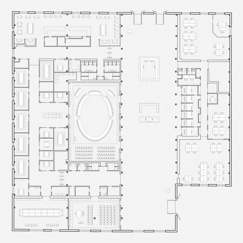 Floor plan of Den Helder City Hall by Office Winhov