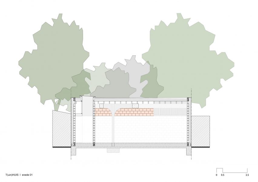 Section of T(uin)Huis Atelier by Atelier Janda Vanderghote