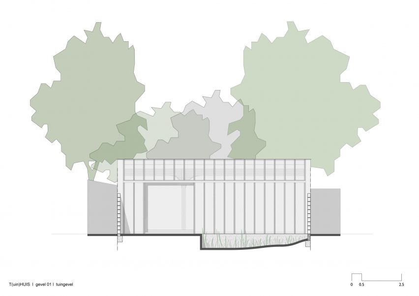 Section of T(uin)Huis Atelier by Atelier Janda Vanderghote