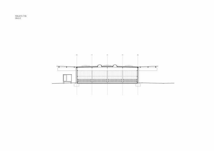 Section of Halle S 46 by Aretz Dürr Architektur