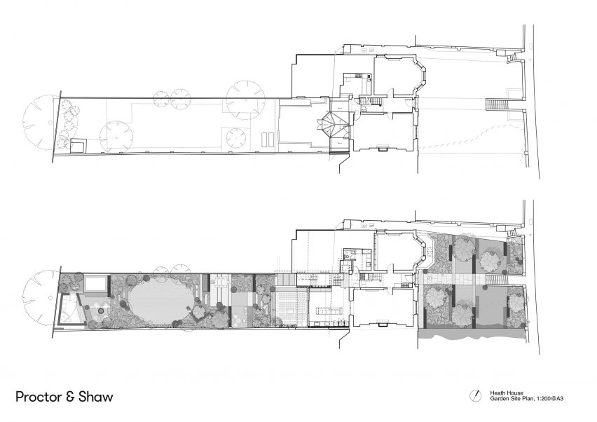 Site plan of Heath House by Proctor and Shaw