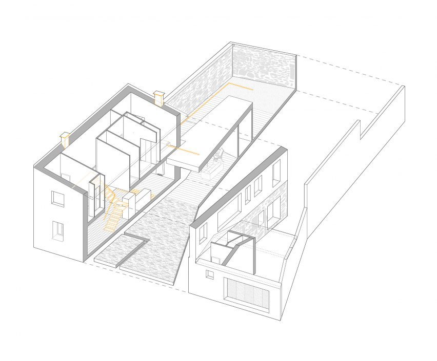Axonometric of Reminiscent Home by Funcionable
