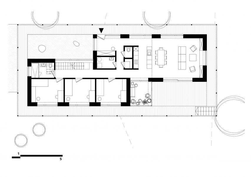 Plan of Frame House by Théque Atelier