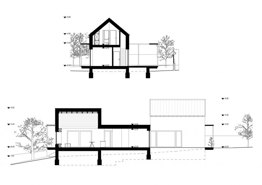 Section of Frame House by Théque Atelier