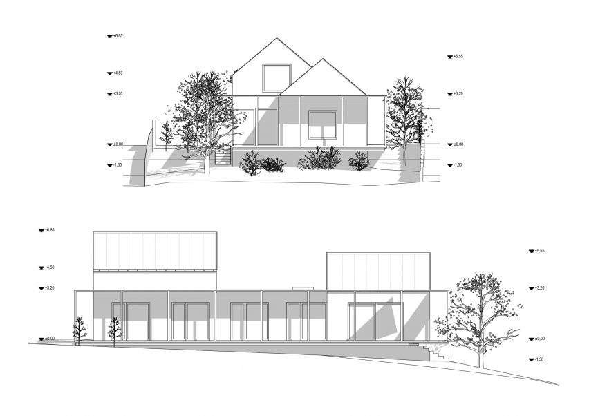 Elevation of Frame House by Théque Atelier