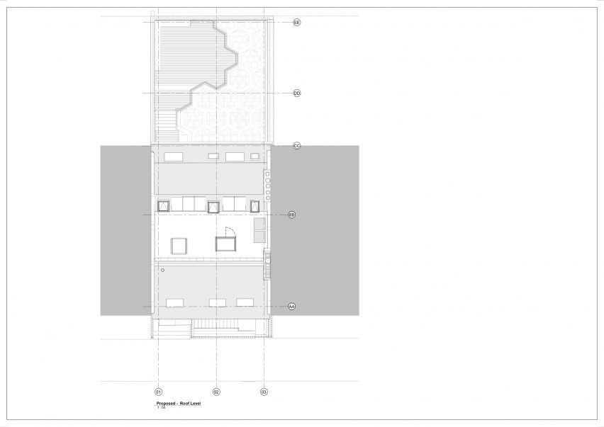 Roof plan of Fitzrovia office by SPPARC