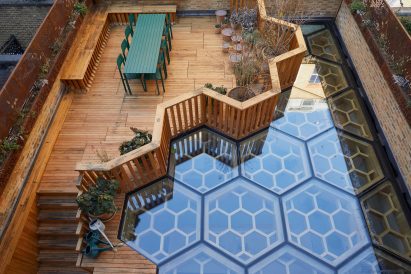Roof view of Fitzrovia office by SPPARC