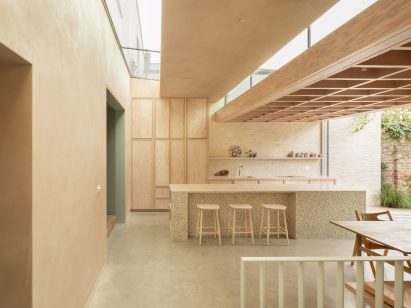 Kitchen interior at Heath House extension in London