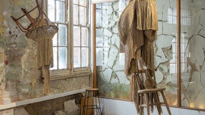 Interwoven sculptures by Christpher Kelly