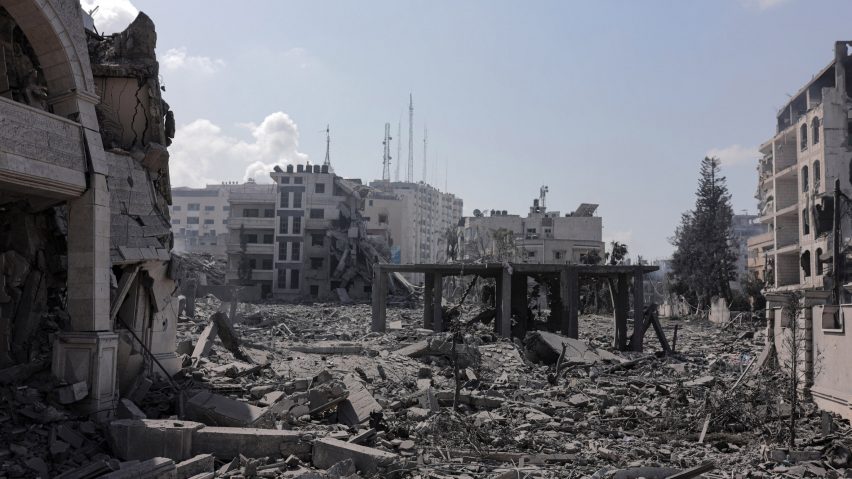 Destroyed buildings in Gaza