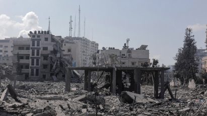 Destroyed buildings in Gaza