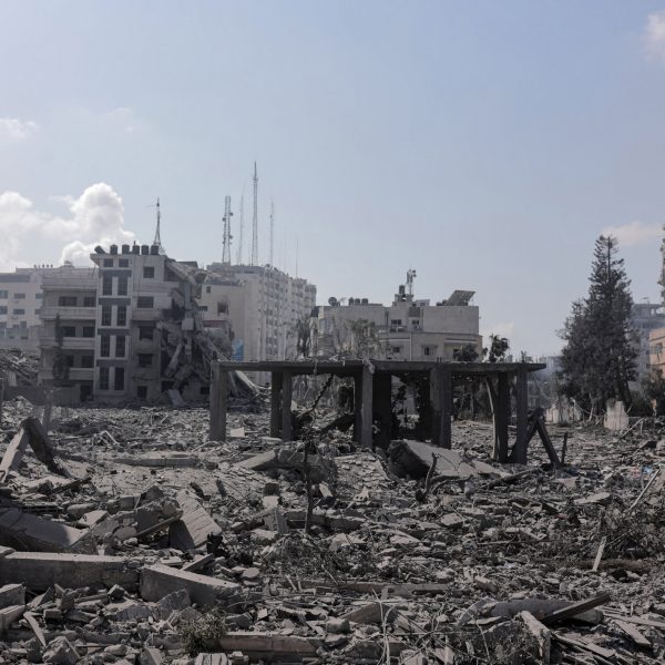 Destroyed buildings in Gaza