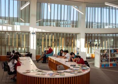 Library in school in Cayman Islands