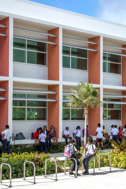 School wings with solar shading
