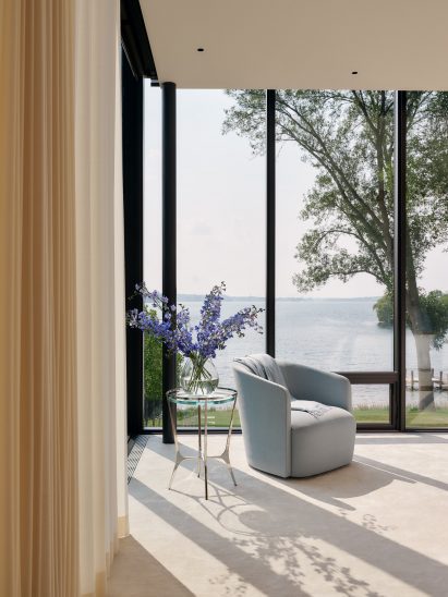 Living room with floor-to-ceiling windows