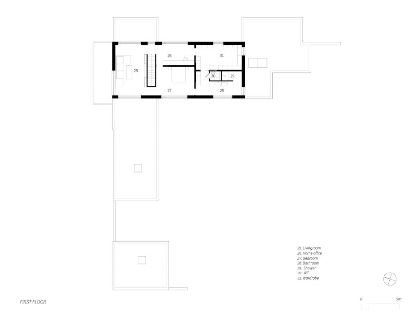 First floor plan of Ljunghusen house by Johan Sundberg Arkitektur