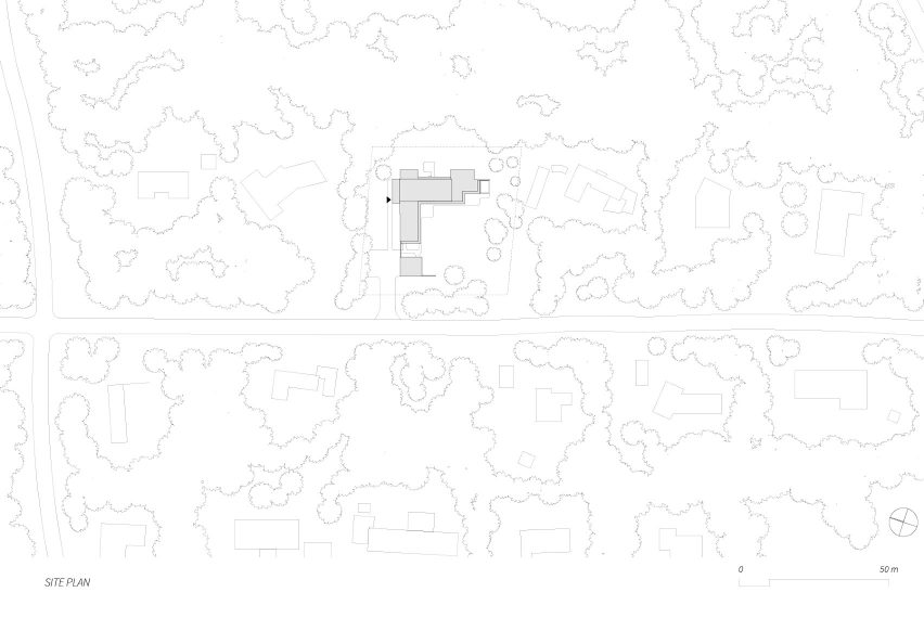 Site plan of Ljunghusen house by Johan Sundberg Arkitektur
