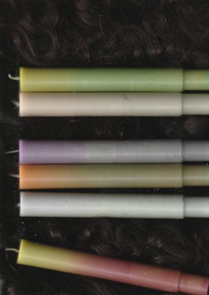 Colourful candlesticks informed by the colours and scents of Palestine