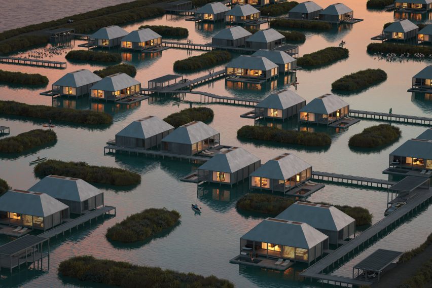 MAST to install hotel made of stilt houses in abandoned Portuguese salina