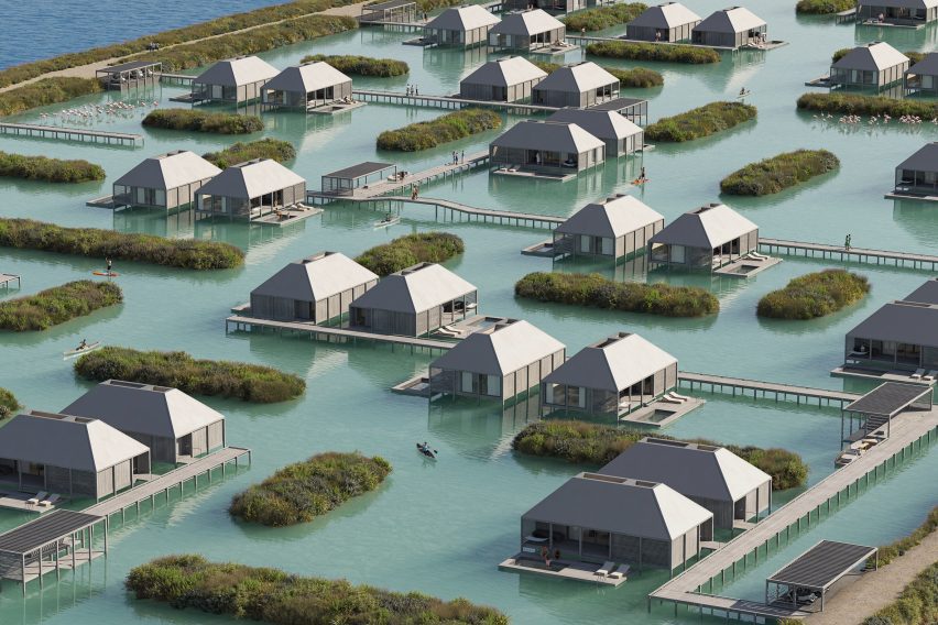 MAST to install hotel made of stilt houses in abandoned Portuguese salina