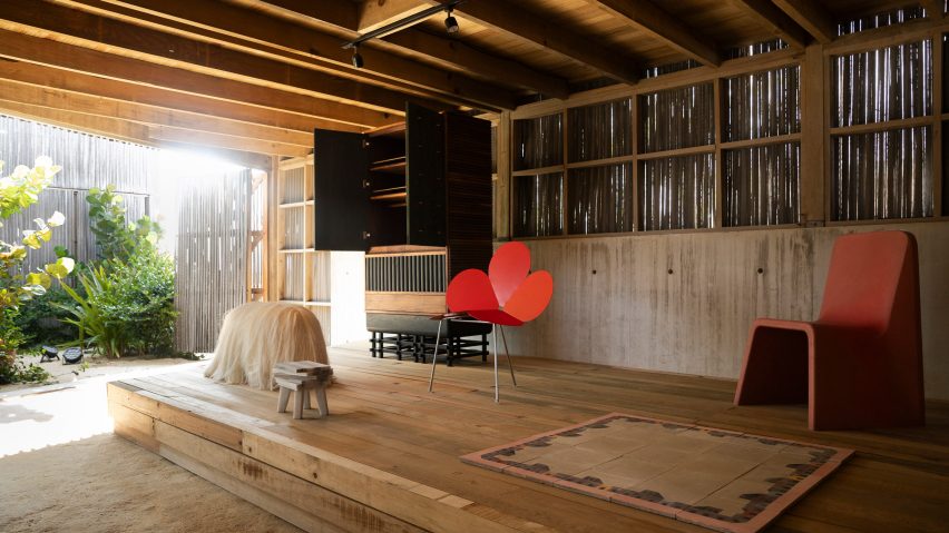 Furniture in thatched wall house