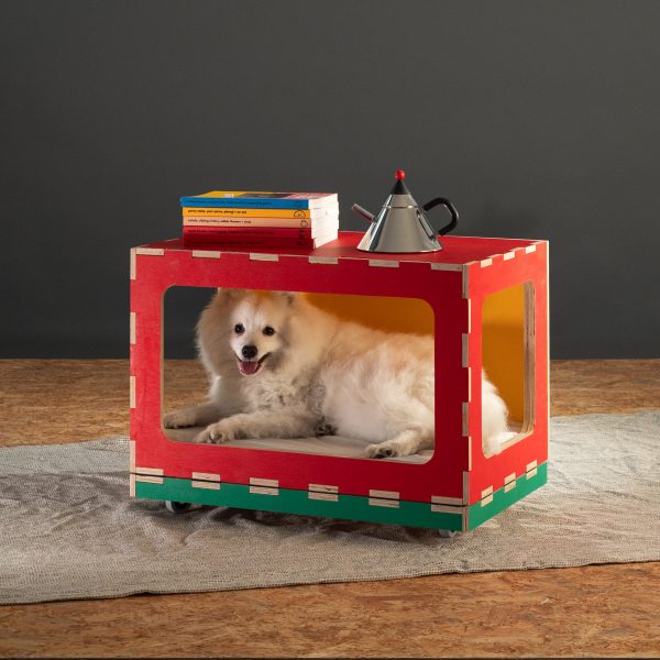 Photo of a prototype dog bed from the Multifunctional Pet Furniture for Small Space Living project